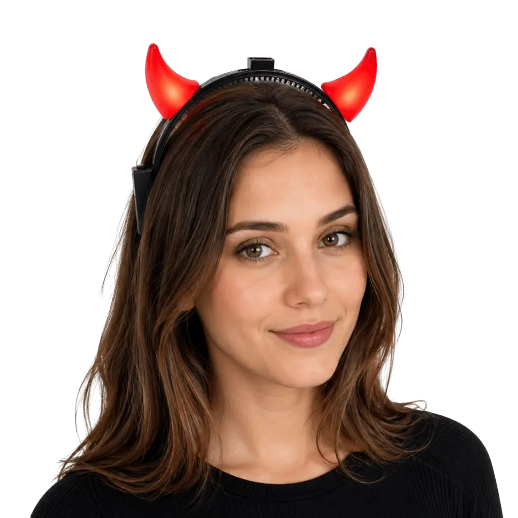 Serre-tête Cornes de Diable LED Rouge