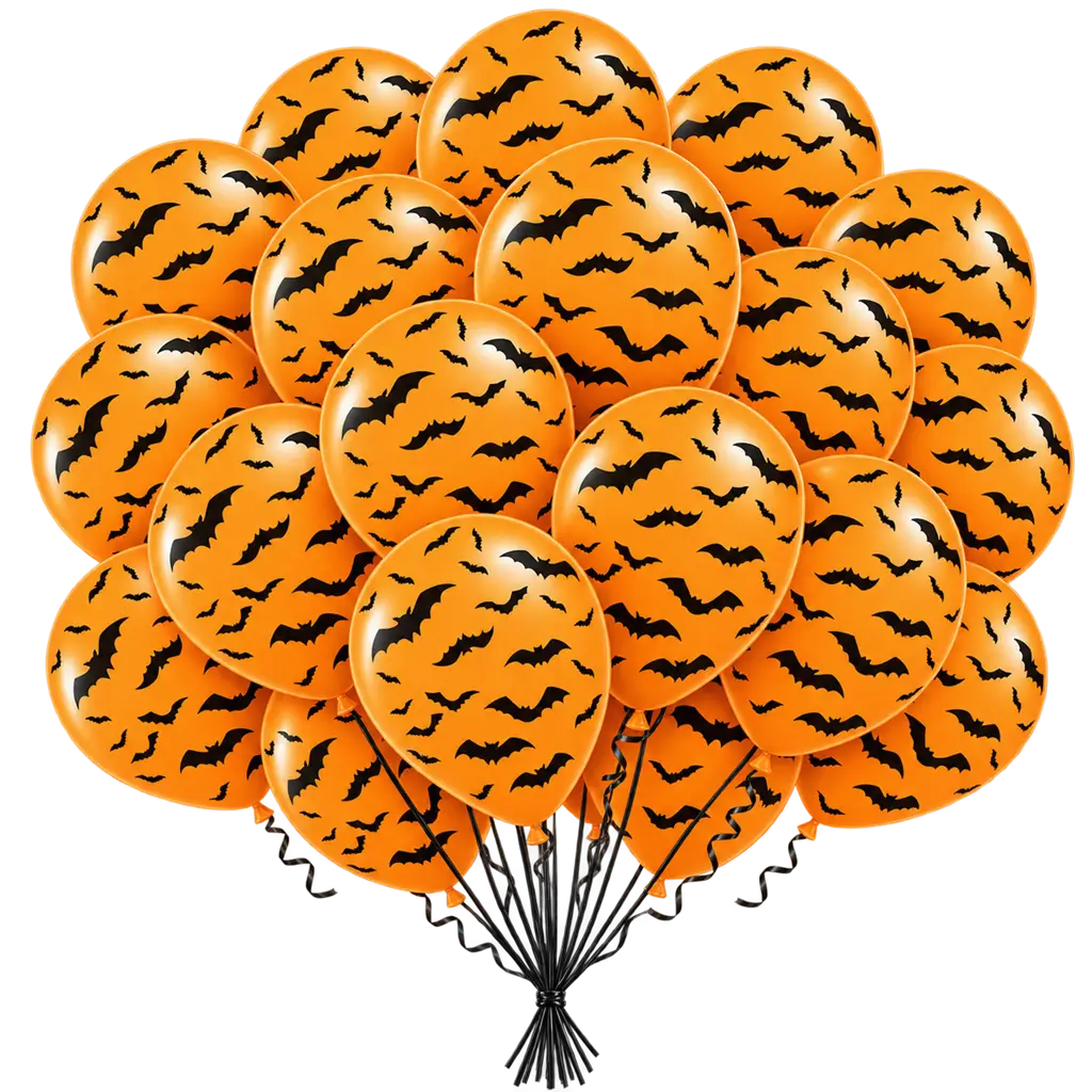 Lot 50 Ballons Halloween Chauve souris