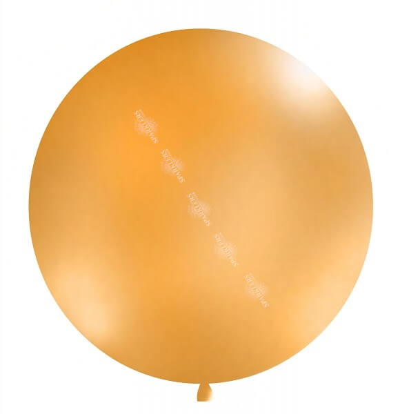 Grand ballon rond transparent avec reflets cristal orange