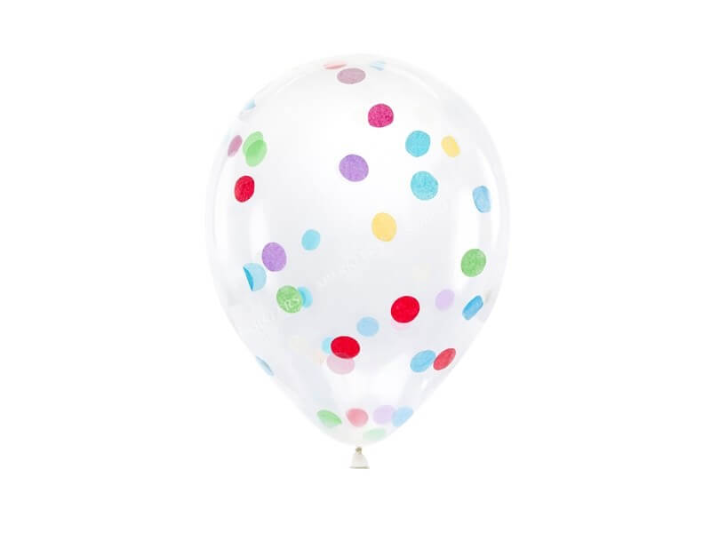 Lot de 6 Ballons Confettis 