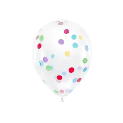 Lot de 6 Ballons Confettis