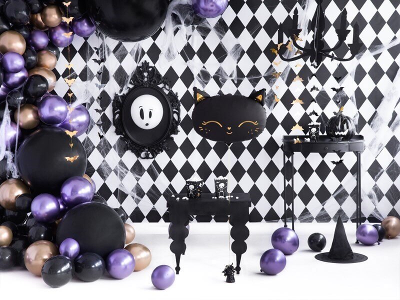 Lot de 100 Ballons de Baudruche Biodégradable Noirs