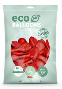 Lot de 100 Ballons de Baudruche Biodégradable Rouges