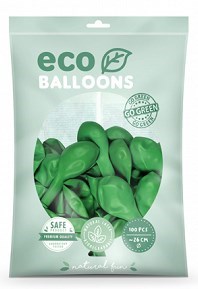 Lot de 100 Ballons de Baudruche Biodégradable Verts