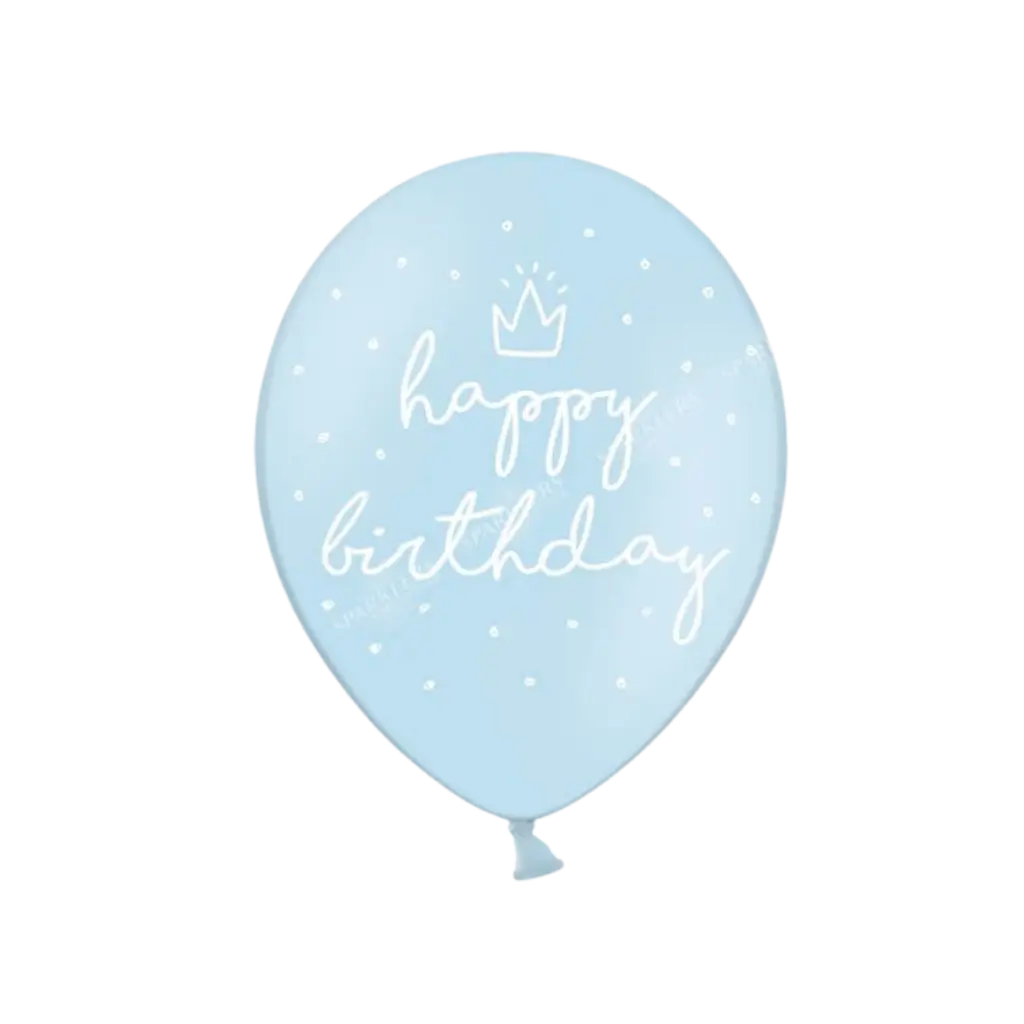 Ballons HAPPY BIRTHDAY Bleus (Lot de 6)