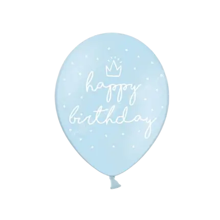 Ballons "HAPPY BIRTHDAY" Bleus (Lot de 6)