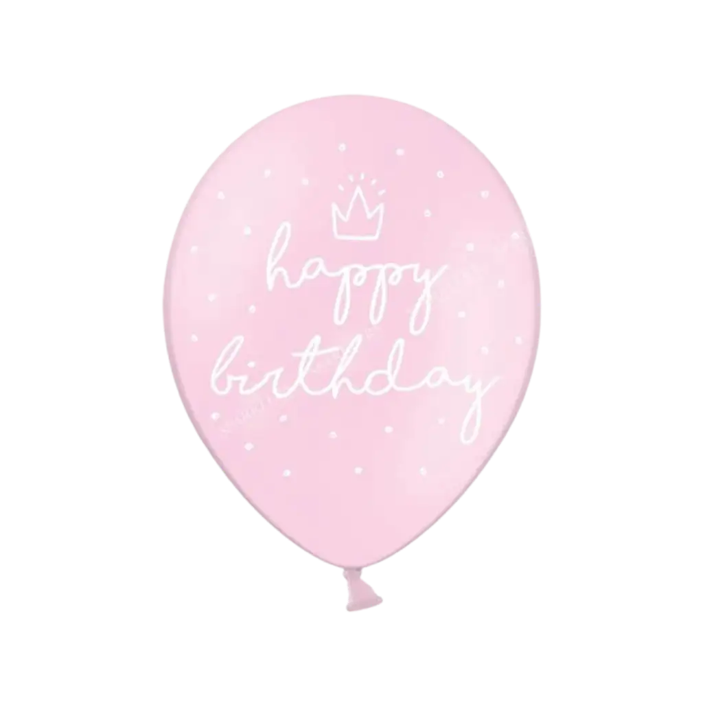 Ballons HAPPY BIRTHDAY Roses (Lot de 6)