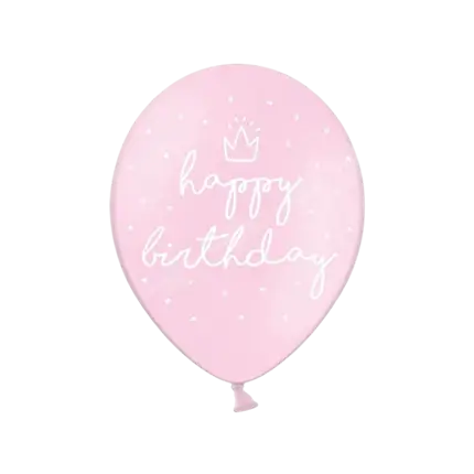 Ballons HAPPY BIRTHDAY Roses (Lot de 6)