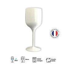 1x Verres à vin Witte ou rouge 51 cl / 510 ml de plastique blanc incassable  