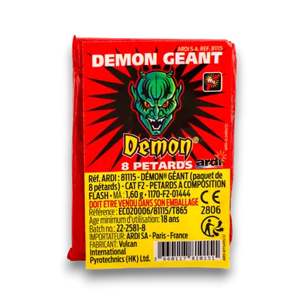 Pétard DÉMON® GÉANT (paquet de 8)
