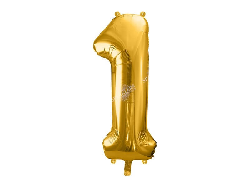 Ballon chiffre 1 Or (gold) 86cm 