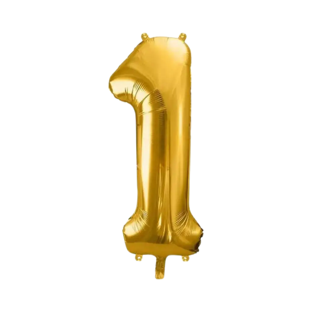 Ballon chiffre 1 Or (gold) 86cm 