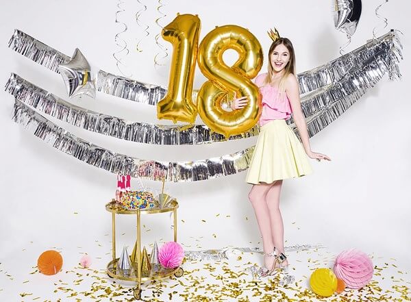 Ballon chiffre 1 Or (gold) 86cm 