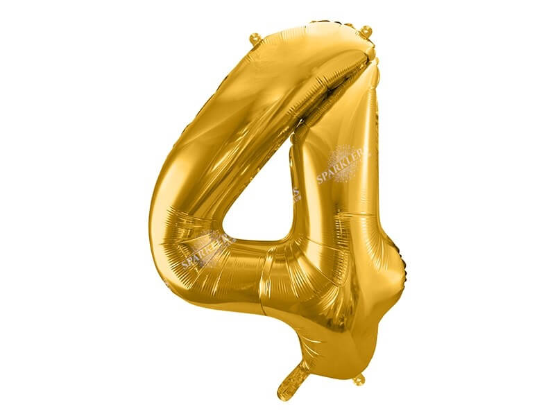 Ballon Chiffre 10 ans aluminium Or 86cm : Ballons chiffres Or - Sparklers  Club