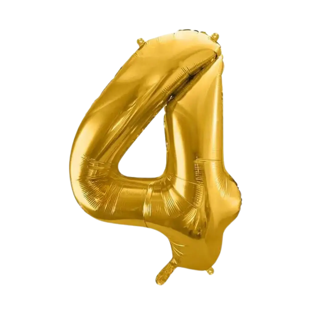 Ballon chiffre 4 Or (gold) 86cm 