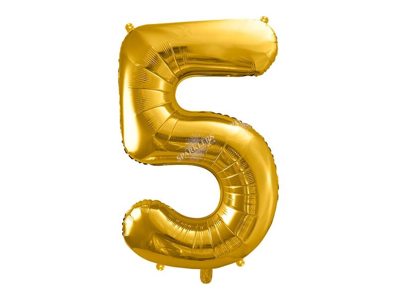 Ballon chiffre 5 Or (gold) 86cm 