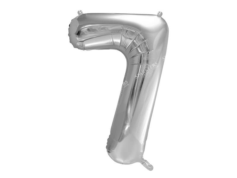 Ballon anniversaire chiffre 7 Argent 86cm 