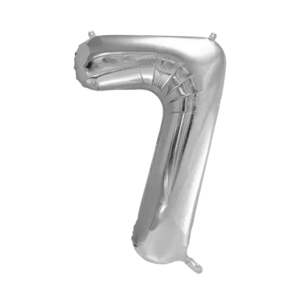 Ballon anniversaire chiffre 7 Argent 86cm 