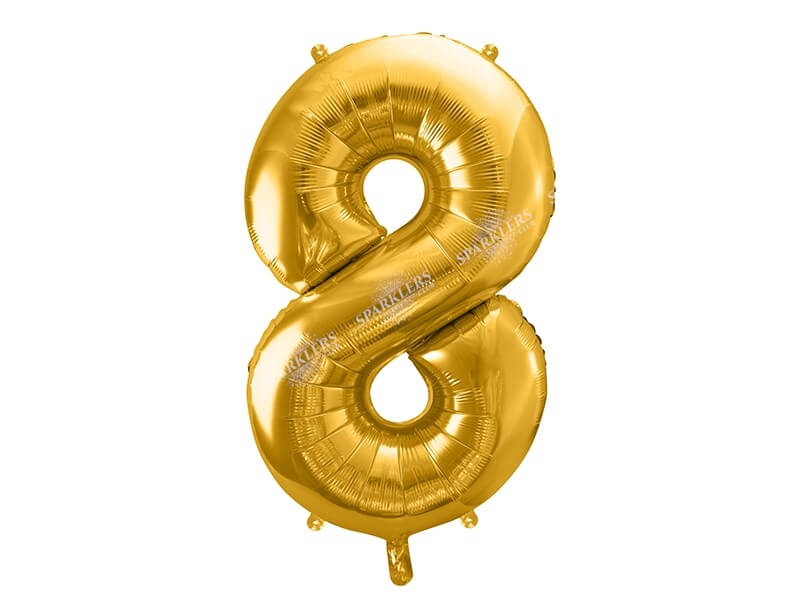 Ballon chiffre 8 Or (gold) 86cm 