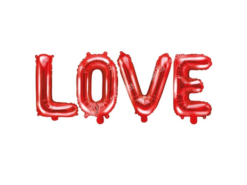 Ballon en Aluminium rouge LOVE 