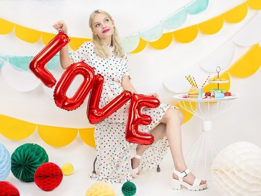 Ballon en Aluminium rouge LOVE 