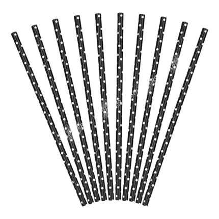 Pailles en plastique noir 100-600pcs Paille jetable à boire