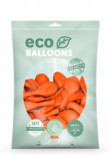 Lot de 100 Ballons de Baudruche Biodégradable Orange 