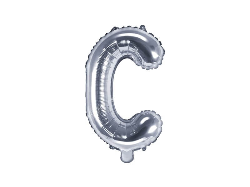 Ballon Lettre C argent - 35cm