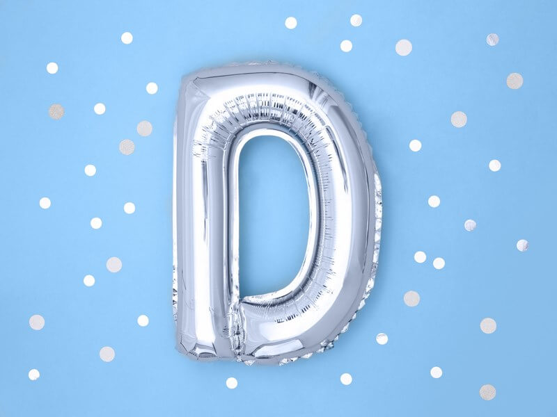 Ballon Lettre D argent - 35cm