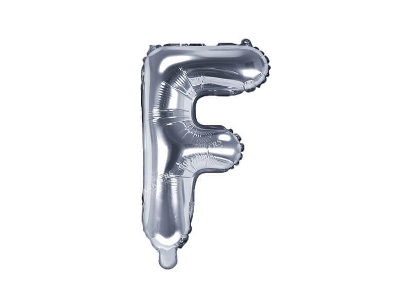 Ballon Lettre F argent - 35cm