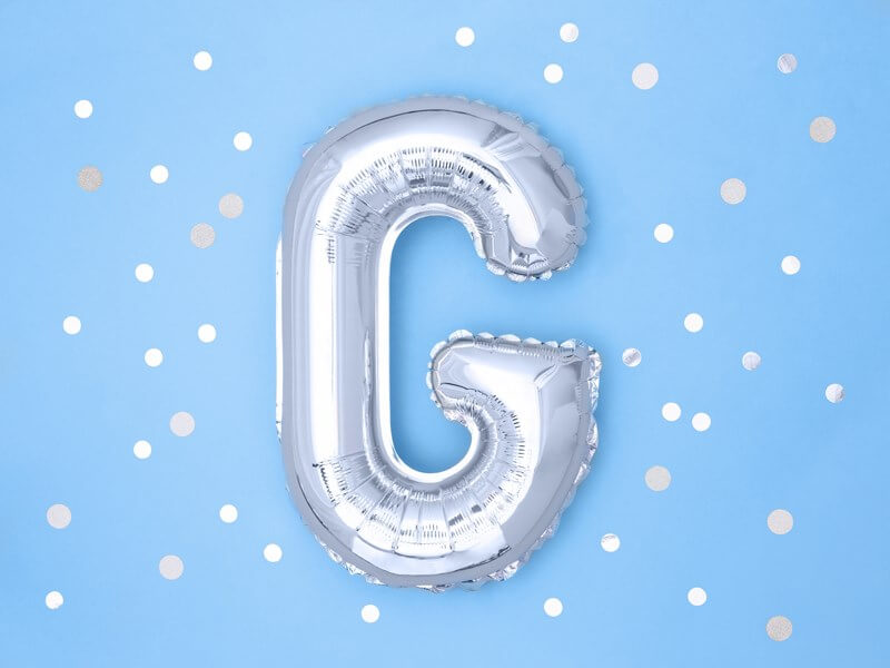 Ballon Lettre G argent - 35cm