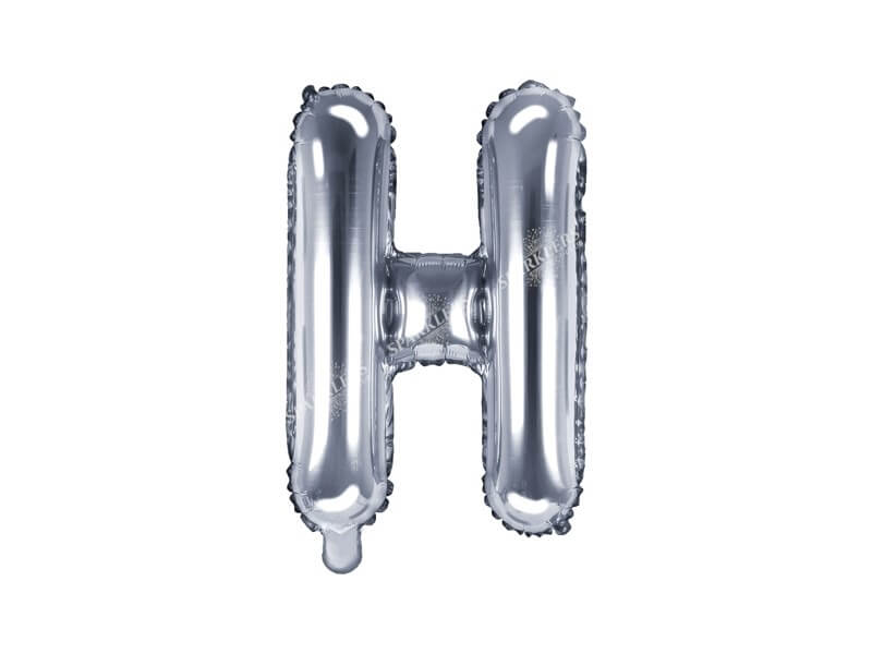 Ballon Lettre H argent - 35cm