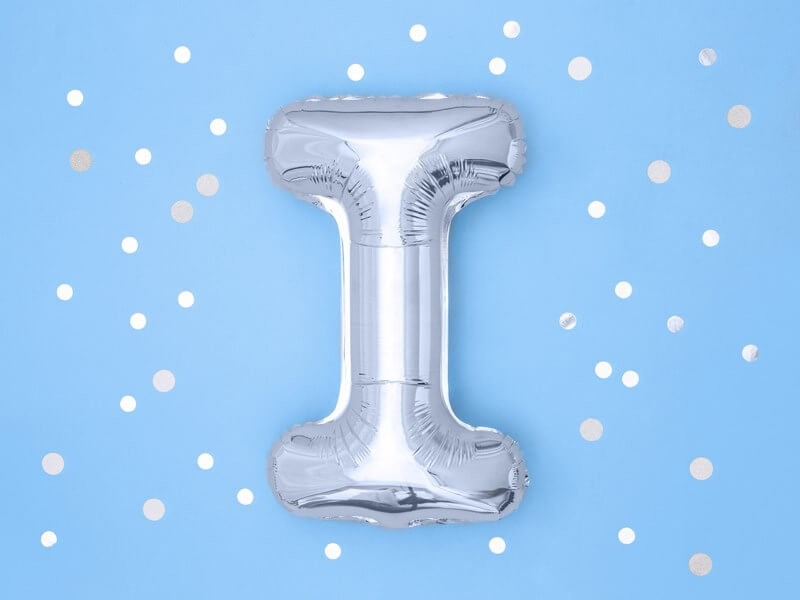 Ballon Lettre I argent - 35cm