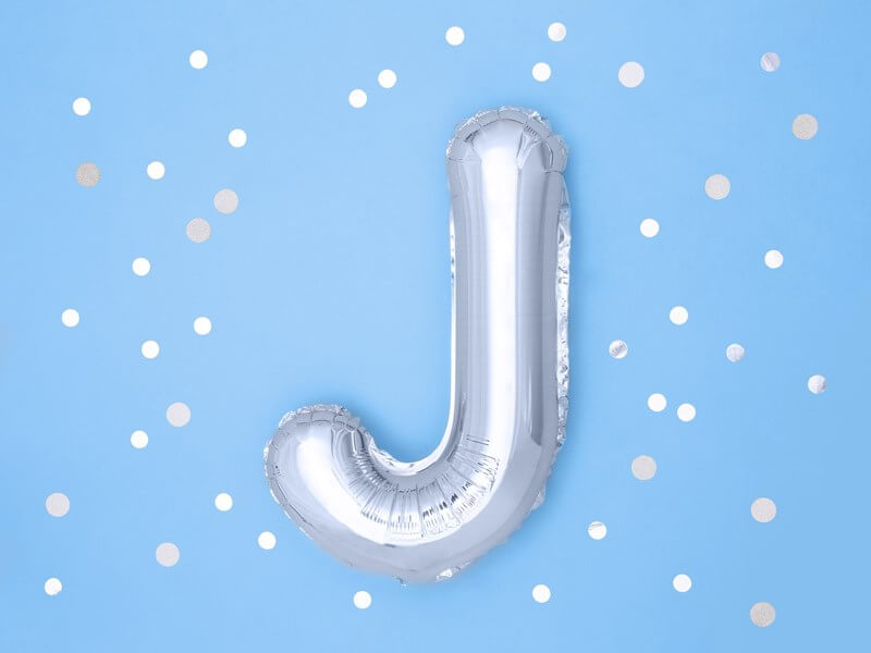 Ballon Lettre J argent - 35cm