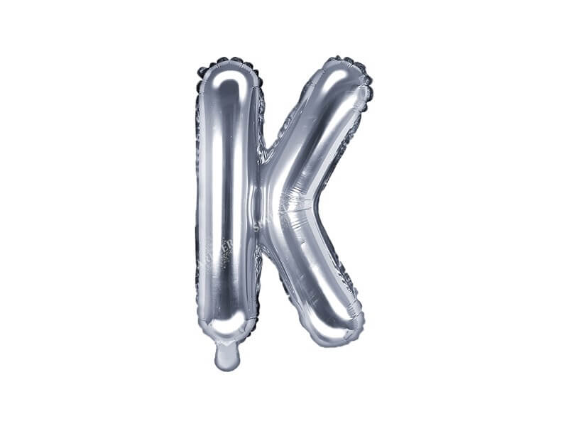 Ballon Lettre K argent - 35cm