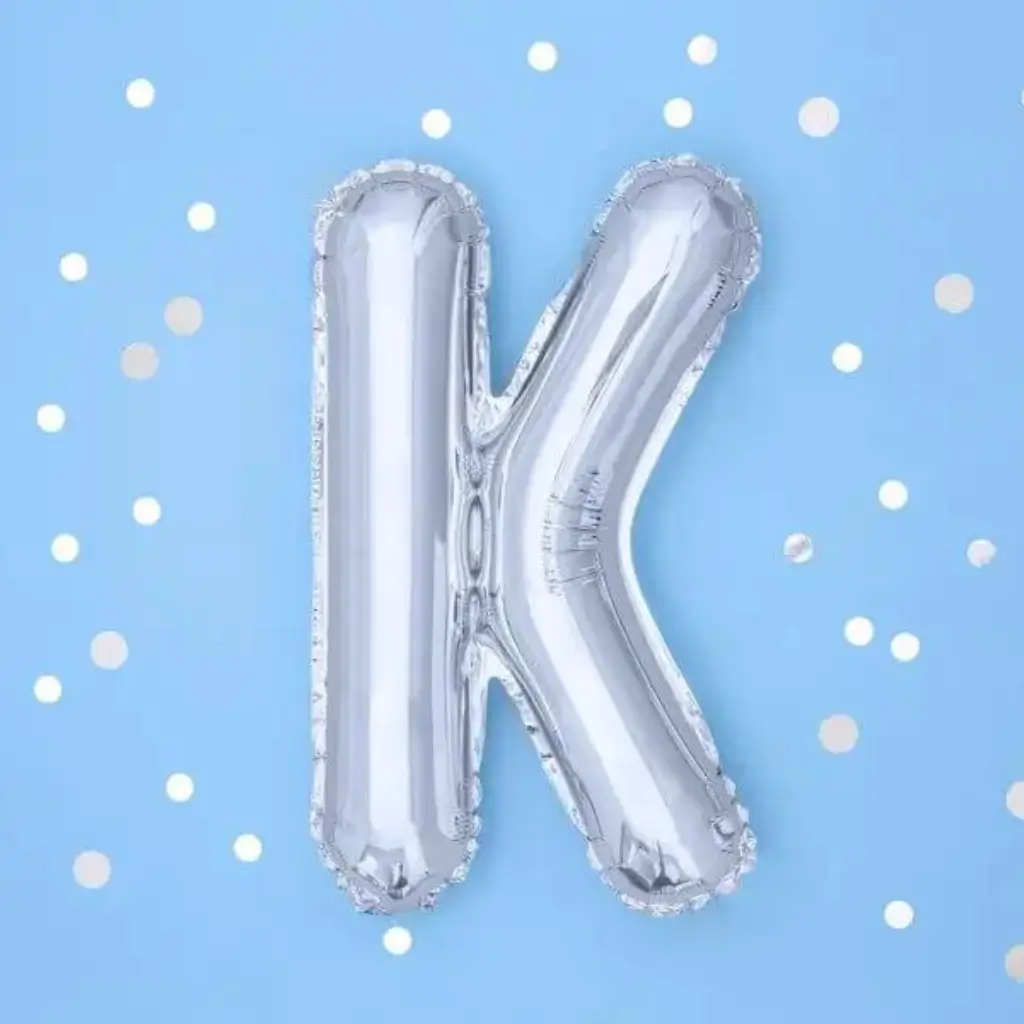 Ballon Lettre K argent - 35cm