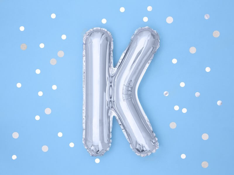 Ballon Lettre K argent - 35cm