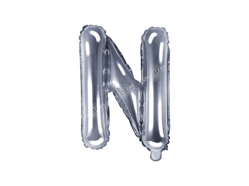 Ballon Lettre N argent - 35cm