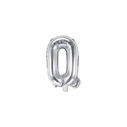 Ballon Lettre Q argent - 35cm