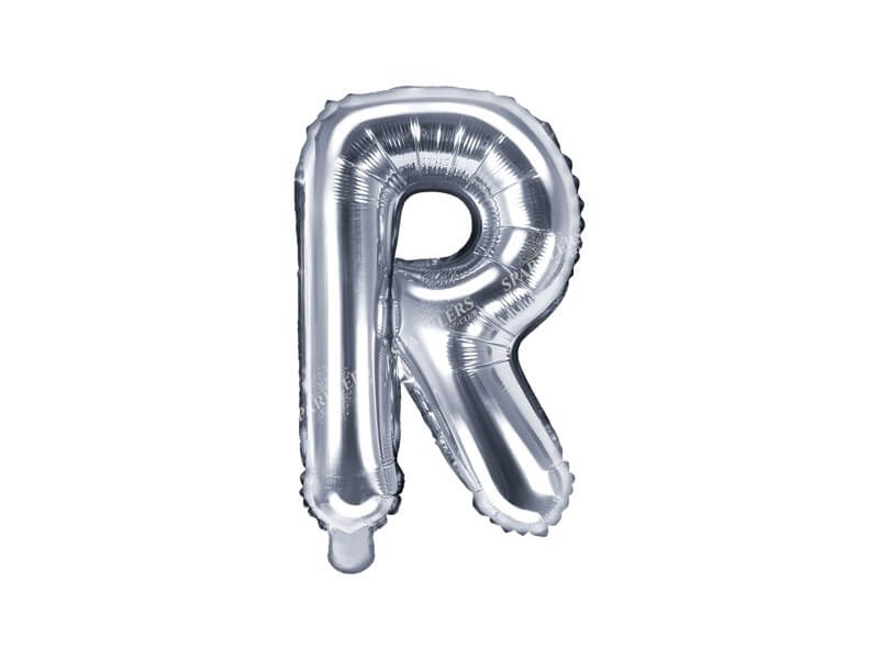 Ballon Lettre R argent - 35cm