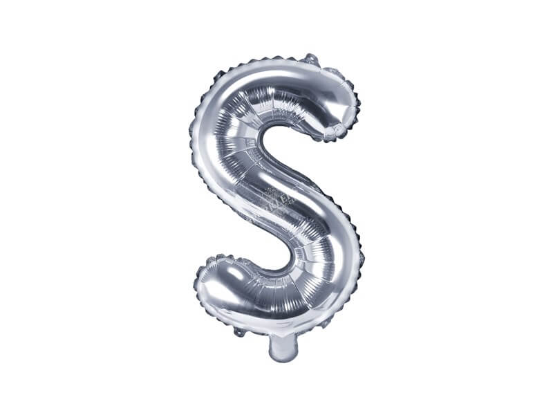 Ballon Lettre S argent - 35cm