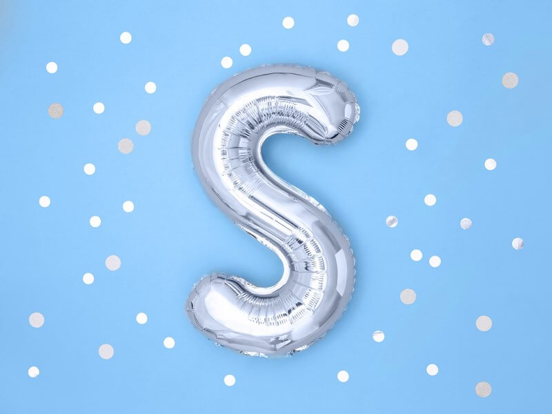 Ballon Lettre S argent - 35cm