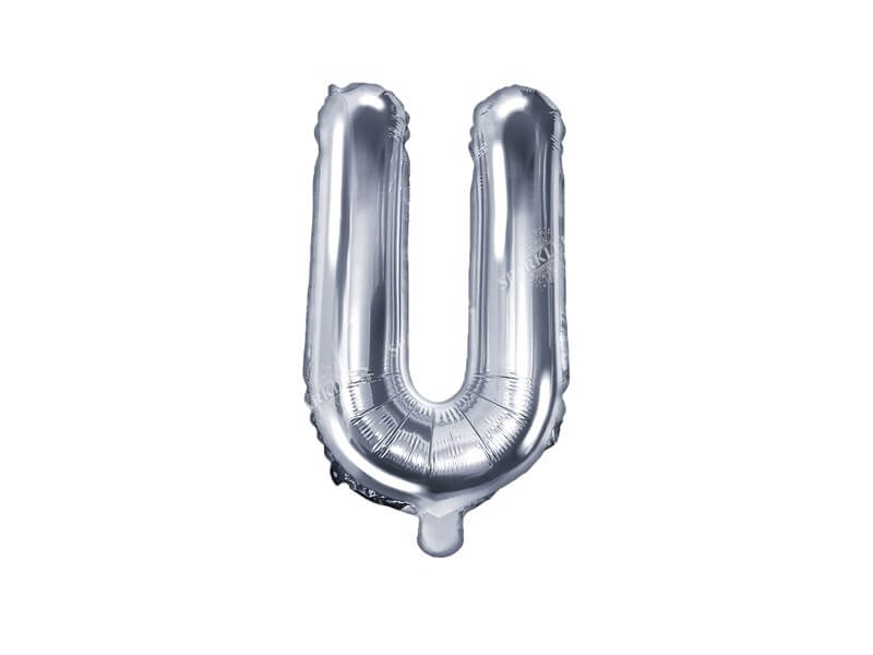 Ballon Lettre U argent - 35cm