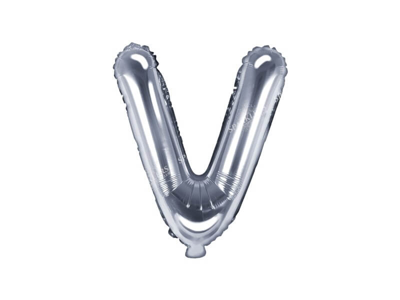 Ballon Lettre V argent - 35cm