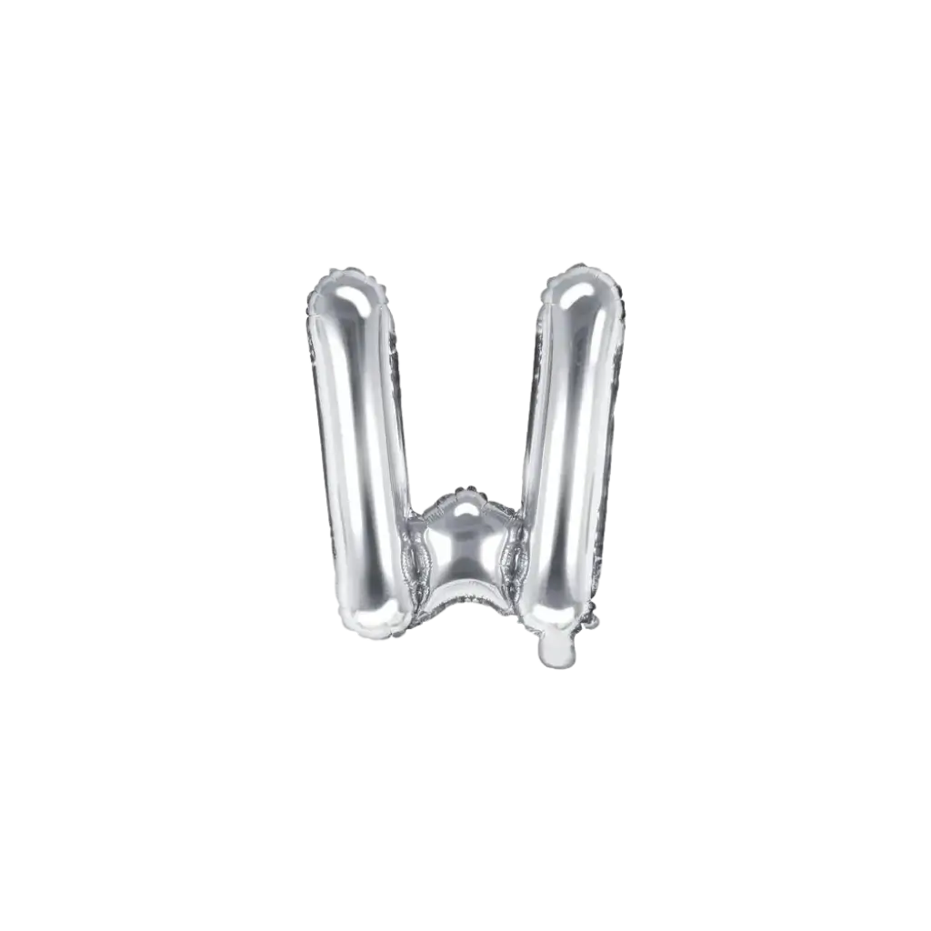 Ballon Lettre W argent - 35cm