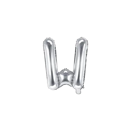 Ballon Lettre W argent - 35cm
