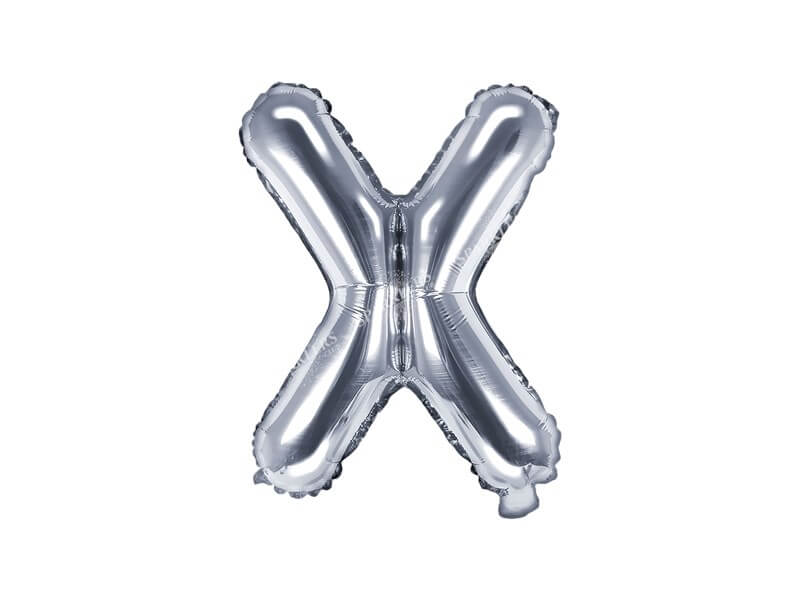 Ballon Lettre X argent - 35cm