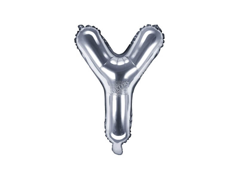 Ballon Lettre Y argent - 35cm
