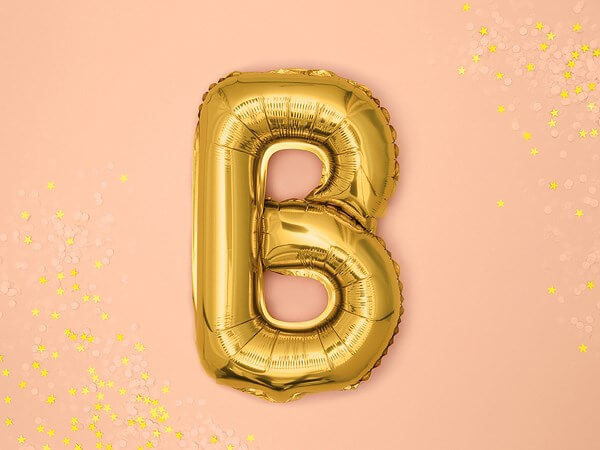 Ballon Lettre B Or - 35cm