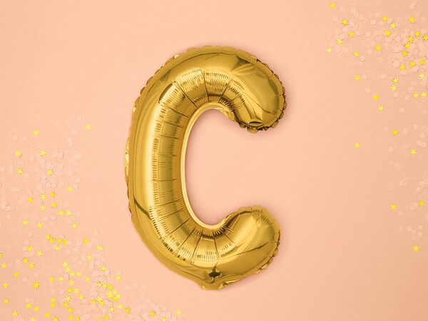 Ballon Lettre C Or - 35cm